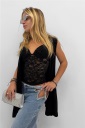 top in pizzo rose